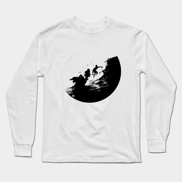 Texas Style Lone Surfer Long Sleeve T-Shirt by CamcoGraphics